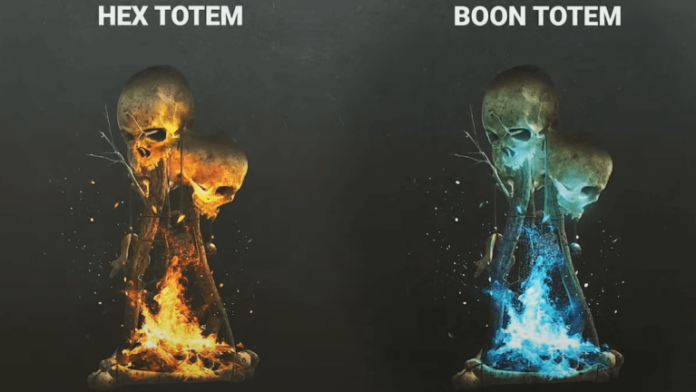 Hex and Boon totems in Dead by Daylight.