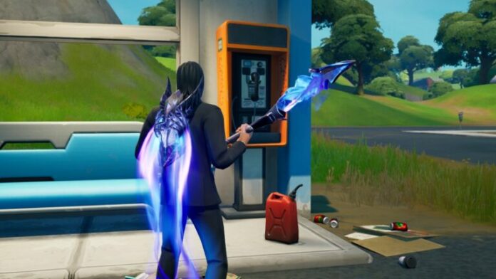 Staring at a Payphone in Fortnite.