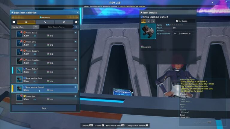 Comment améliorer les armes et les armures dans Phantasy Star Online 2: New Genesis