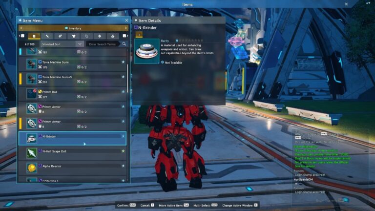 Comment obtenir et utiliser les N-Grinders dans Phantasy Star Online 2 New Genesis