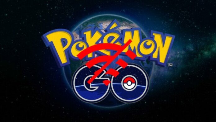 Pokémon Go title with a Disconnect Symbol.