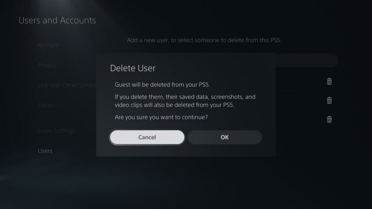 Comment supprimer un compte sur PS5