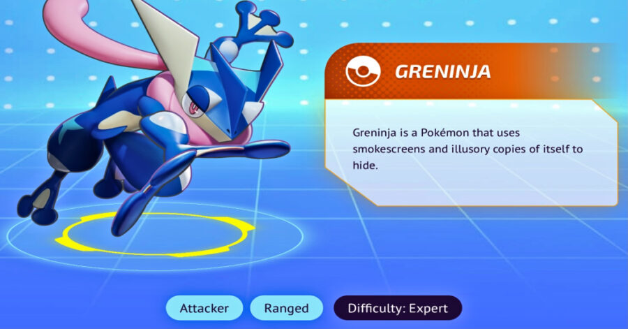 Capture d'écran du site Pokémon Unite