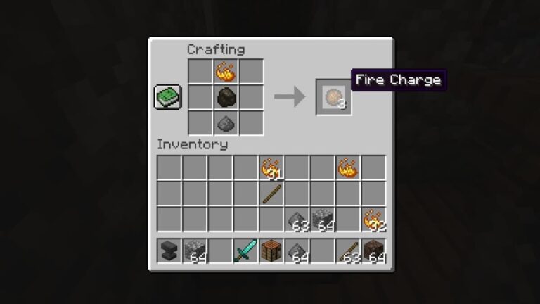 Comment faire une charge de feu dans Minecraft ?