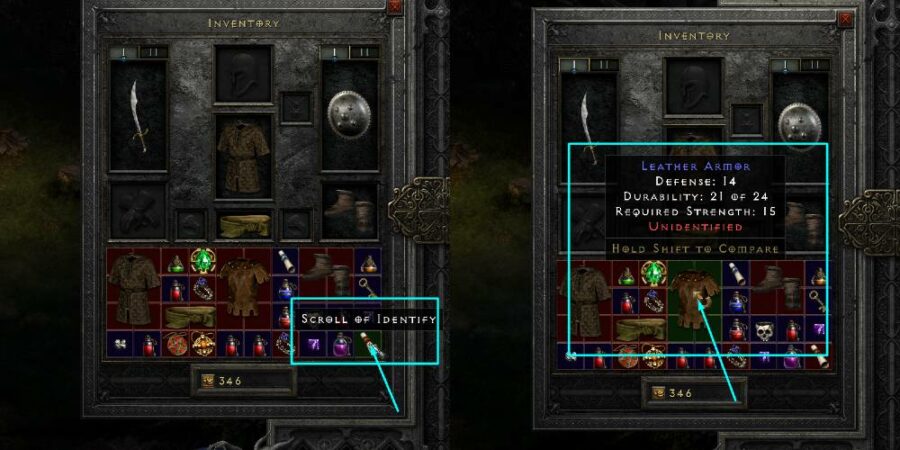 Identifier un élément dans Diablo 2