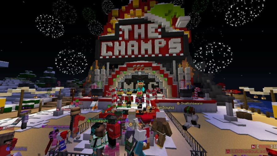 La zone des champions dans les championnats Minecraft