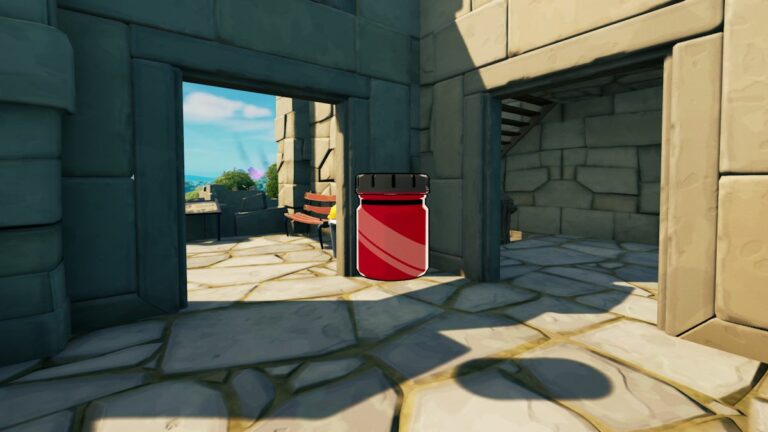 A Knightly Crimson Bottle in Fortnite