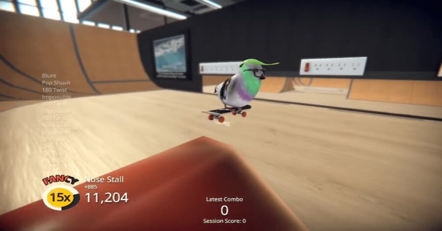 Capture d'écran de la bande-annonce du gameplay de SkateBirds