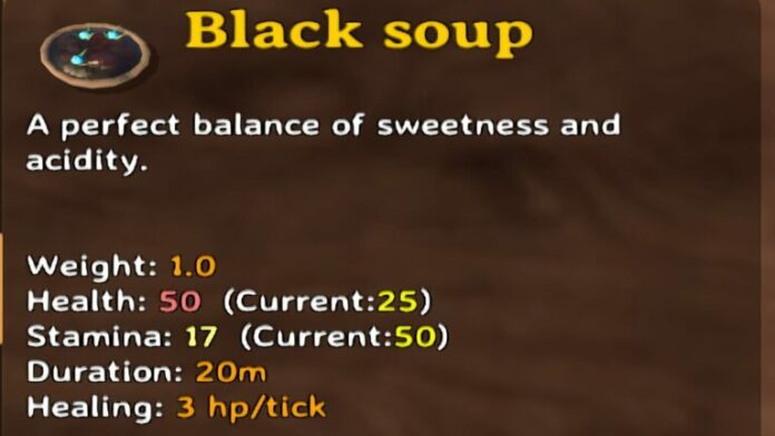 Comment faire de la soupe noire à Valheim
