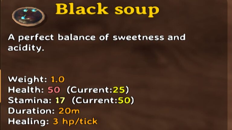 Comment faire de la soupe noire à Valheim