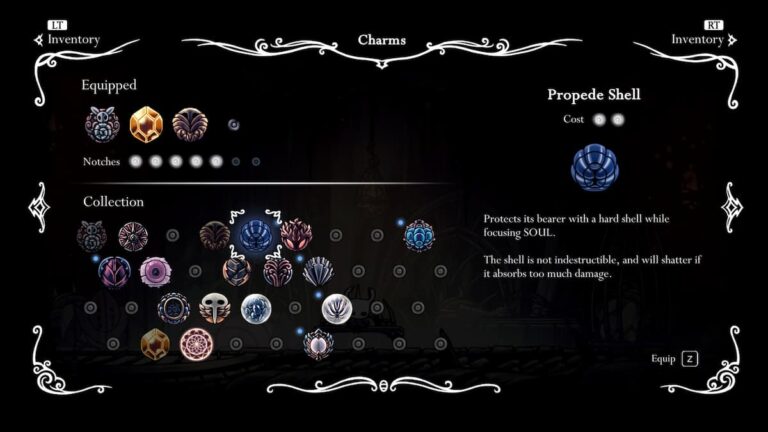 Toutes les encoches et emplacements de charme dans Hollow Knight