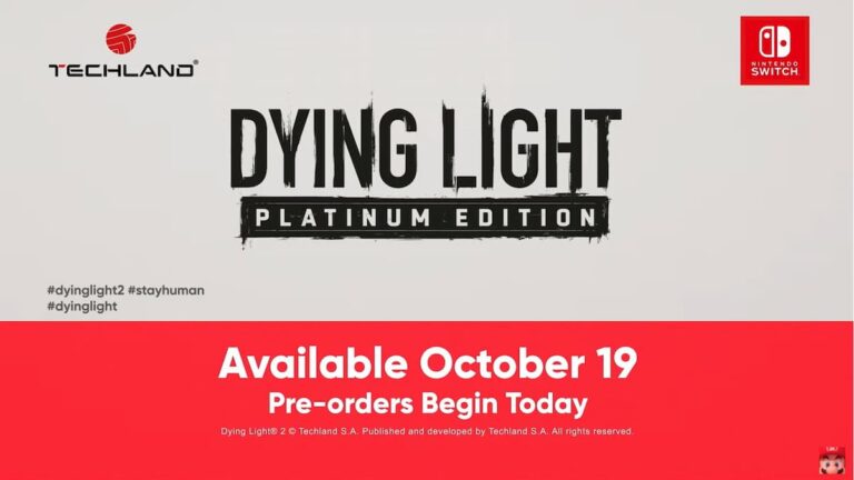 Quand Dying Light Platinum Edition arrive-t-il sur Nintendo Switch ?