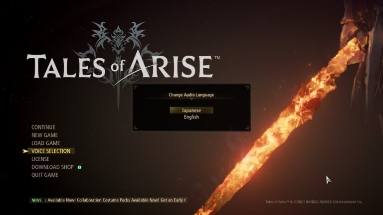 Comment passer aux voix japonaises dans Tales of Arise ?