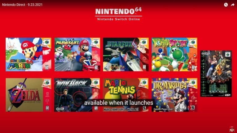 Tous les jeux Nintendo 64 disponibles sur Nintendo Switch Online