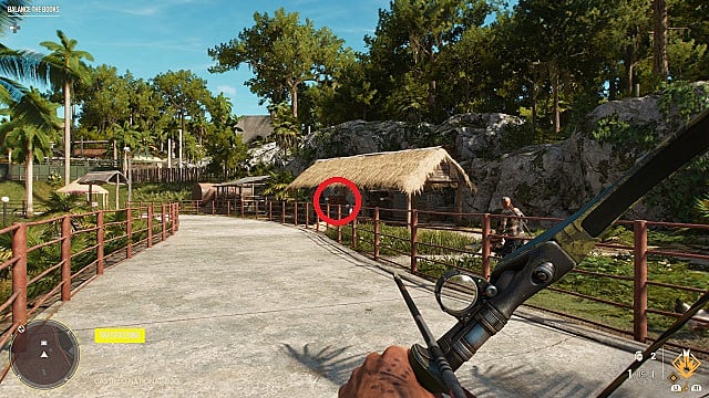 Capture d'écran de l'emplacement de Papacito dans le jeu.