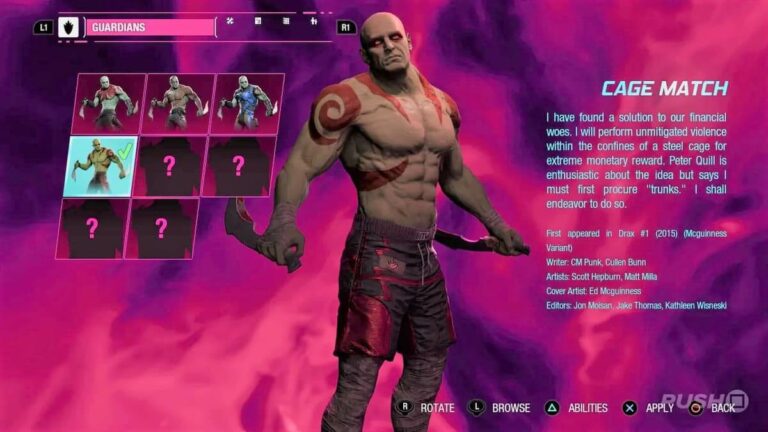 Comment débloquer la tenue Cage Match de Drax dans Marvel's Guardians of the Galaxy