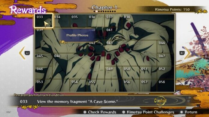 Demon Slayer: Hinokami Chronicles Chapitre 1 Guide du panneau de récompenses
