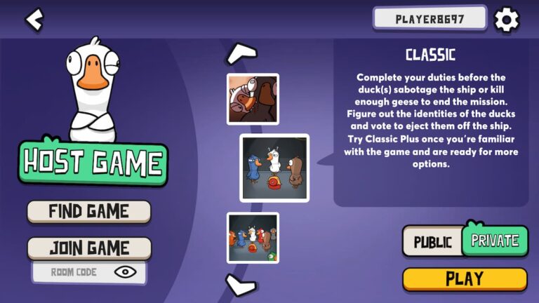 Tous les modes de jeu expliqués dans Goose Goose Duck