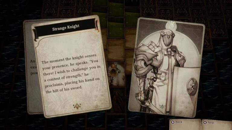 Quand puis-je combattre le Strange Knight dans Voice of Cards : The Isle Dragon ?