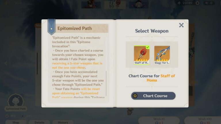 Quel chemin épitomisé devriez-vous choisir dans Epitome Invocation |  Genshin Impact 2.2 ?
