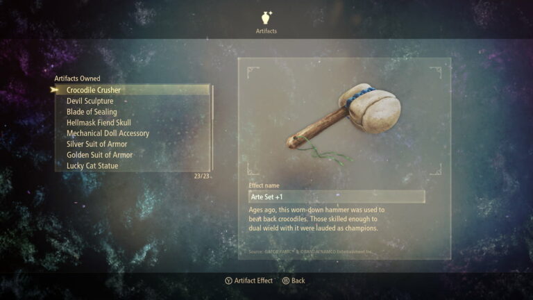 Tous les lieux d'artefacts dans Tales of Arise