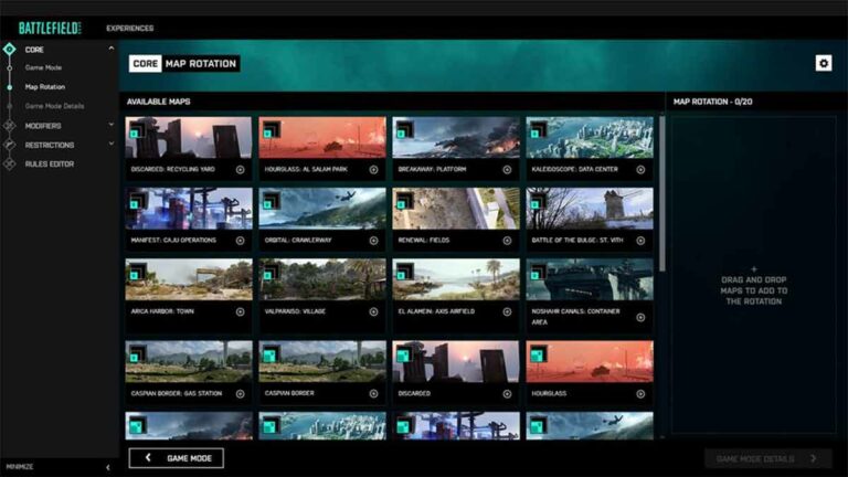 Comment changer la rotation de la carte dans Battlefield Portal