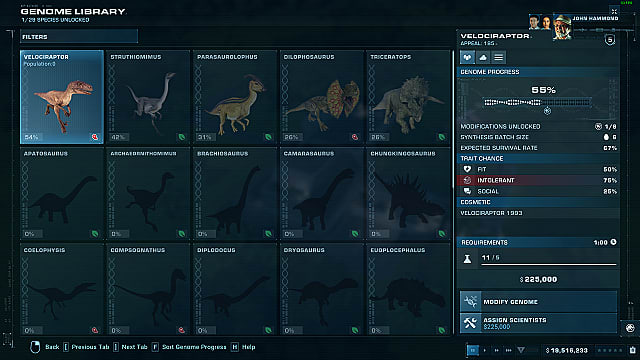 Jurassic World Evolution 2: Comment débloquer plus de dinosaures
