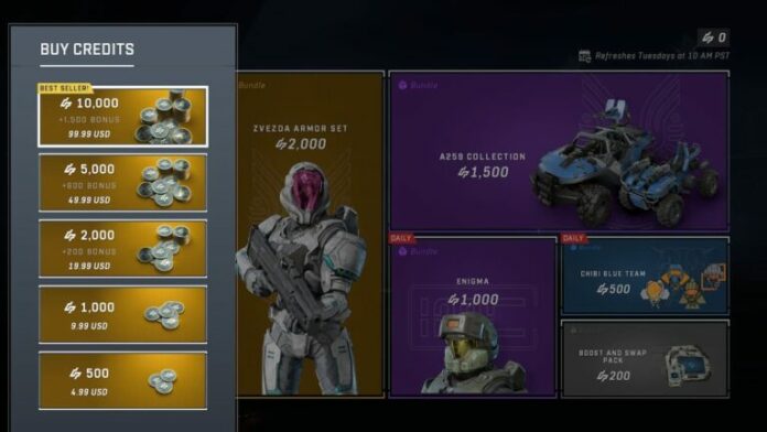 Comment obtenir des crédits – Tous les ensembles de crédits dans Halo Infinite
