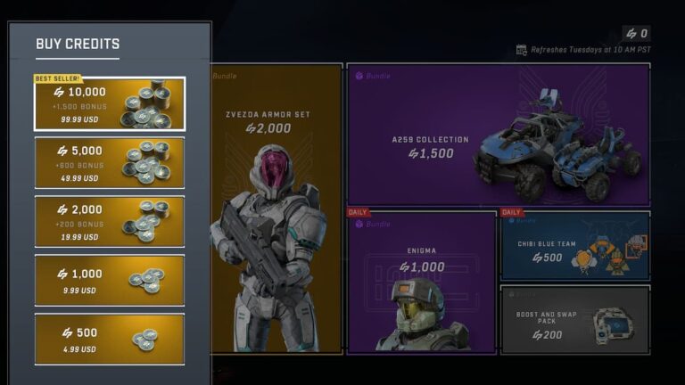 Comment obtenir des crédits – Tous les ensembles de crédits dans Halo Infinite