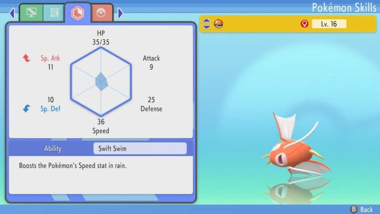 Meilleure nature pour Magikarp et Gyarados dans Pokémon Brilliant Diamond et Shining Pearl