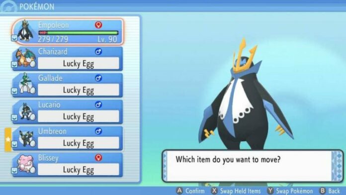 Comment trouver l'œuf chanceux dans Pokémon Brilliant Diamond et Shining Pearl
