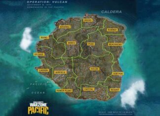 Call of Duty Warzone Pacific Caldera – Carte complète et emplacements
