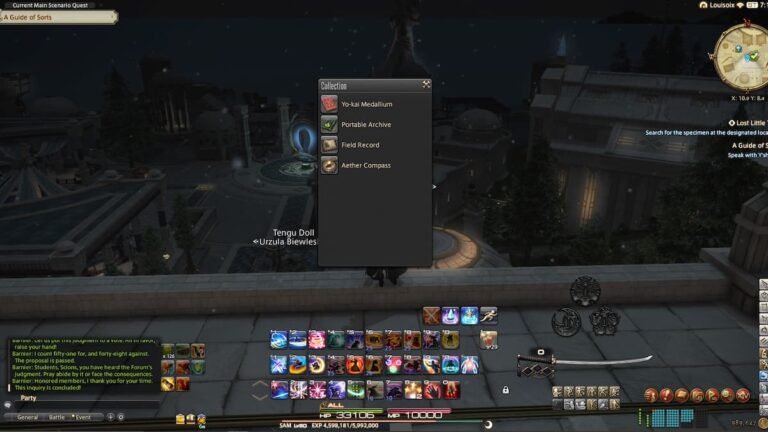 Où est la boussole d'éther dans FFXIV Endwalker ?