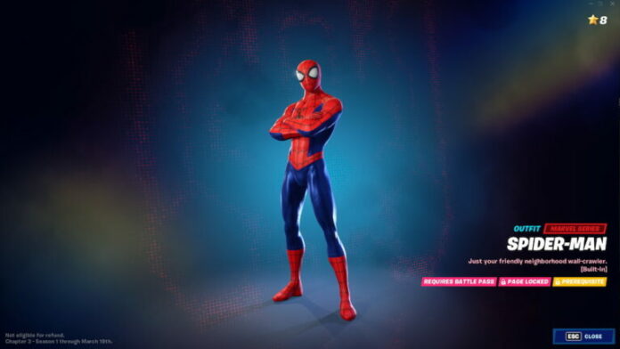 Fortnite Chapter 3 Saison 1 : Comment débloquer la tenue Spider-Man
