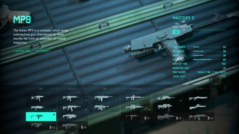 Meilleur chargement MP9 dans Battlefield 2042