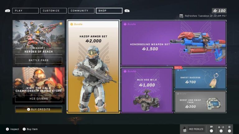 Halo Infinite Weekly Item Shop – Toutes les offres Halo Infinite hebdomadaires en cours