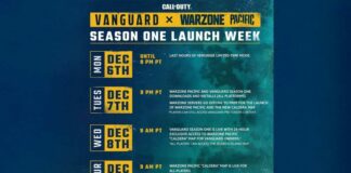 Heure de sortie de Call of Duty: Warzone Pacific et Vanguard Saison 1
