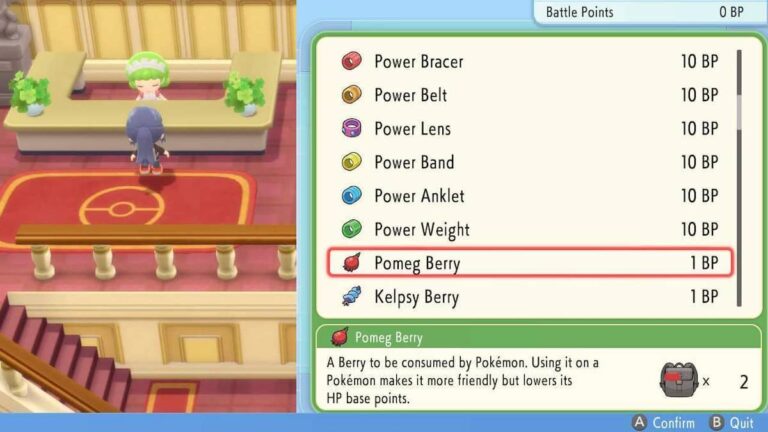 Toutes les récompenses Battle Tower dans Pokémon Brilliant Diamond et Shining Pearl