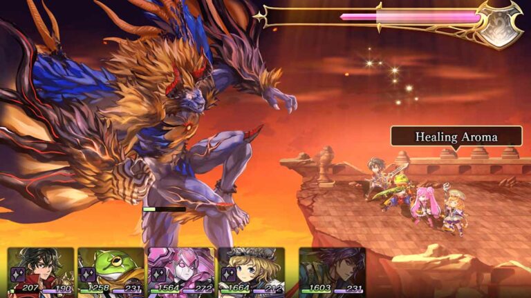 Another Eden Battle Screen