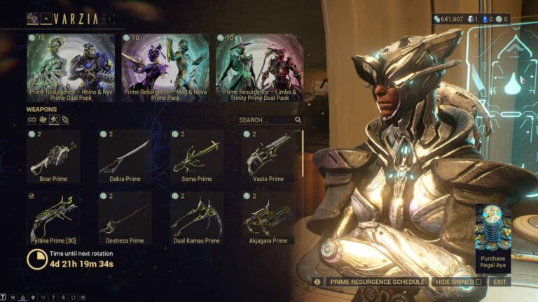 Toutes les armes disponibles pendant la première semaine de Prime Resurgence dans Warframe