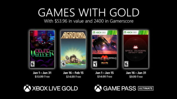 Gamme Xbox Live Gold de janvier 2022
