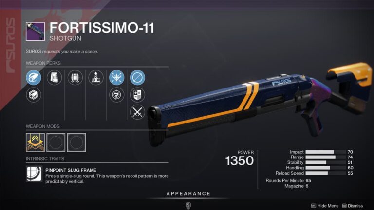 Destiny 2: Fortissimo-11 God Roll, meilleurs avantages