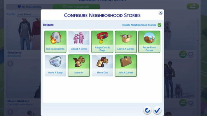 Comment contrôler les familles dans Sims 4 Neighborhood Stories
