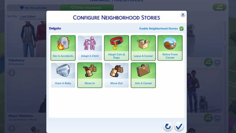 Comment contrôler les familles dans Sims 4 Neighborhood Stories