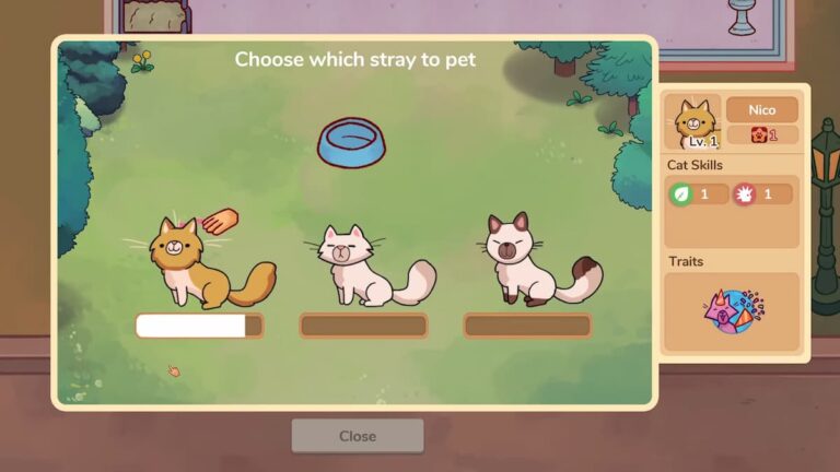 Pouvez-vous caresser les chats dans Cat Cafe Manager ?