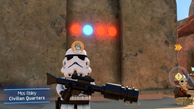 Comment compléter le puzzle Lighting On The Wall à Mos Eisley dans LEGO Star Wars Skywalker Saga