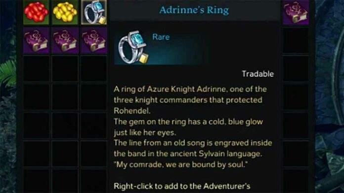 Où trouver l'anneau d'Adrinne à collectionner dans Lost Ark
