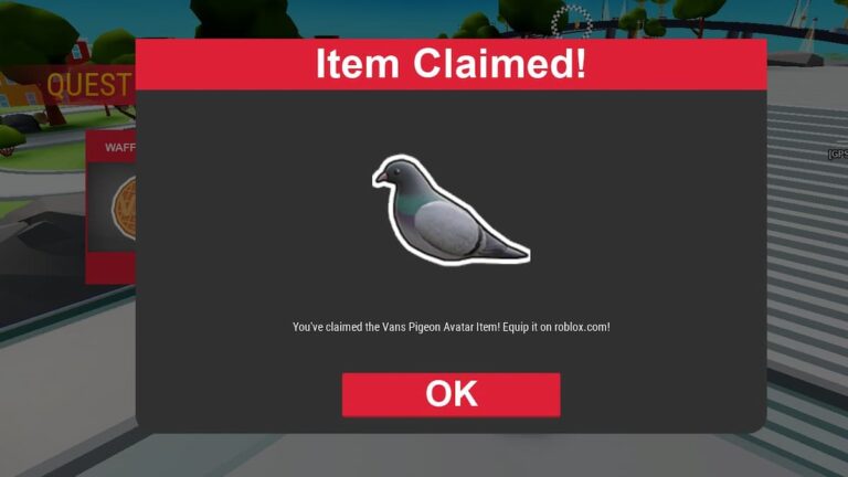 Comment obtenir le Vans Pigeon Shoulder Pet dans Roblox Vans World