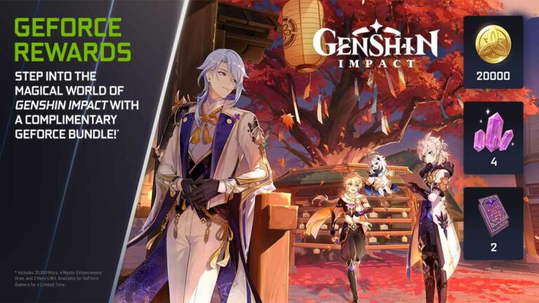 Tout dans la récompense GeForce pour Genshin Impact