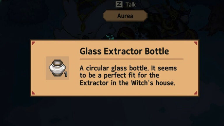 Comment obtenir la bouteille d'extraction en verre d'Aurea dans Little Witch in the Woods